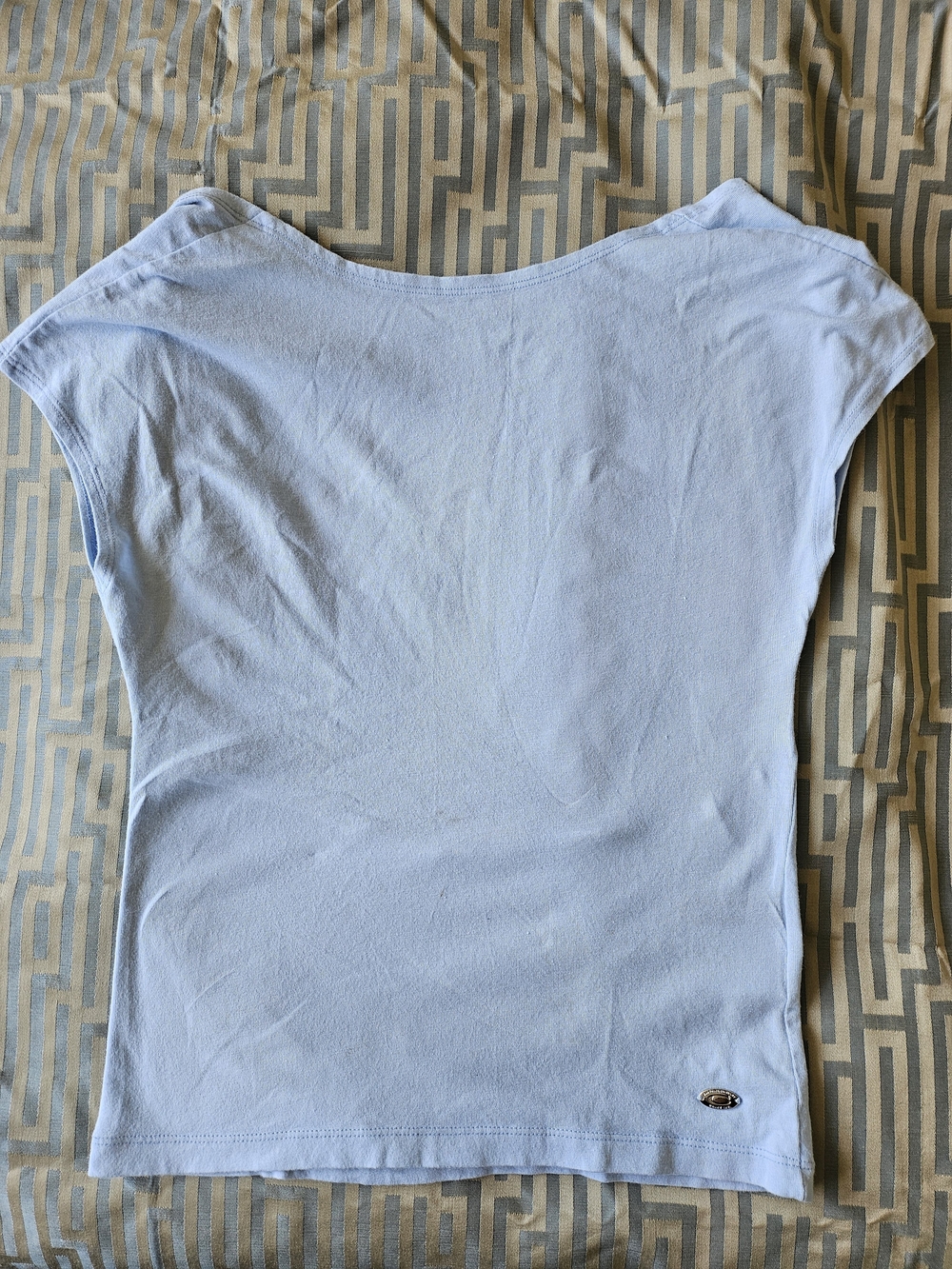 Pale Blue Women's Open Back Tank Top